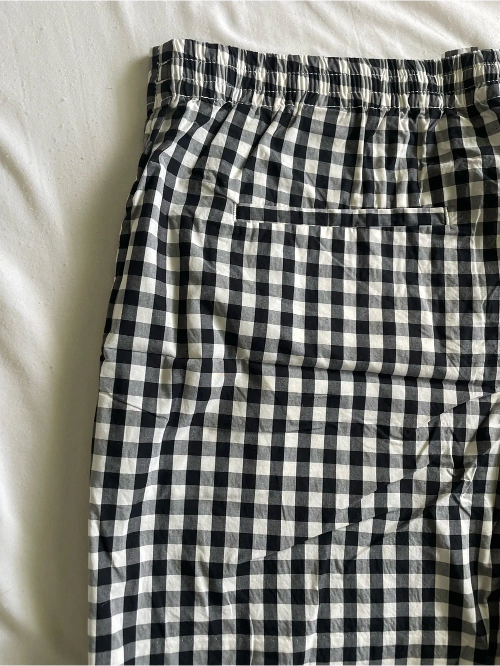 Banana Republic Black & White Gingham Flat Front Shorts